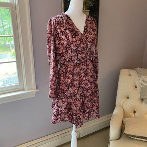 Zara floral long sleeved dress